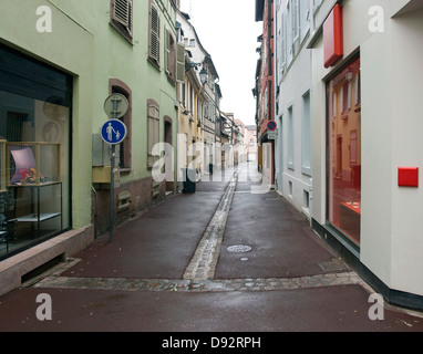 Paysages de Colmar montrant une petite rue(Alsace/France) Banque D'Images