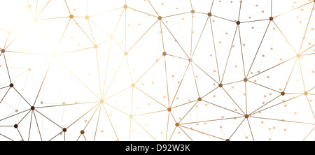 Un site web de points reliés par des lignes sur un fond noir Banque D'Images