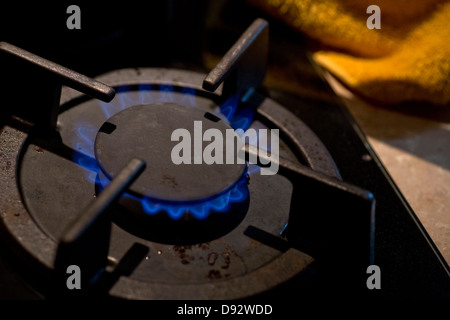 Close-up de cuisinière à gaz Banque D'Images