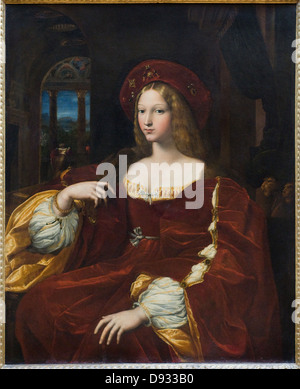 Raffaello Santi aka Raphaël et Giulio Pippi Giulio Romano aka Portrait de Dona Isabel de Requesens école italienne Huile sur toile Banque D'Images