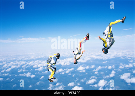 Les cavaliers de parachute, Stockholm, Suède. Banque D'Images