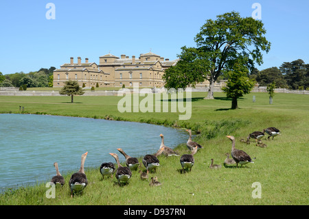 Holkham Hall dans North Norfolk, Angleterre. Banque D'Images