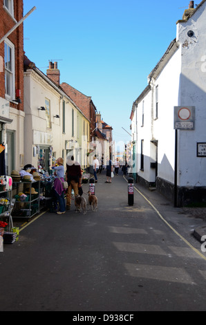 Dans Wells-Next Staithe Street-The-Sea à Norfolk. Banque D'Images