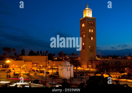 Mosquée Koutubia, Marrakech, Maroc, Afrique du Nord. Banque D'Images