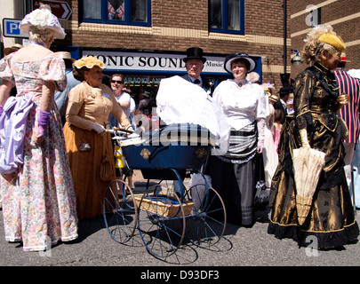 Défilé de Célébration victorienne d''Ilfracombe, Devon, UK 2013 Banque D'Images