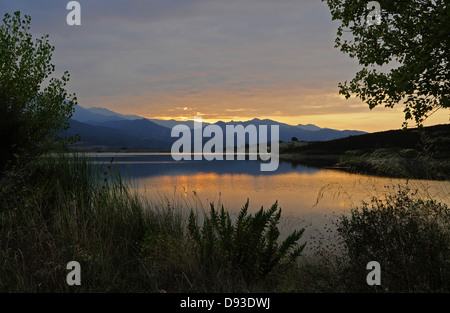 Lac artificiel Padula, Région du Nebbio, Le Haut-Nebbio, Haute-Corse, Corse, France Banque D'Images