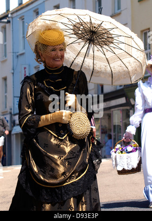 Défilé de Célébration victorienne d''Ilfracombe, Devon, UK 2013 Banque D'Images