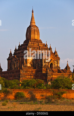 TEMPLE SULAMANI a été construit en 1183 par Narapatisithu - BAGAN, MYANMAR Banque D'Images