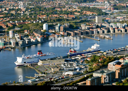 Göteborg, vue aérienne, la Suède. Banque D'Images