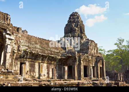 Partie de Bayon dans Agkor Thom, Siem Reap, Cambodge Banque D'Images