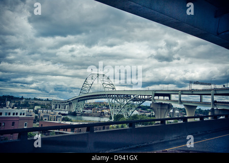 Détails de structure métallique des ponts à Portland Banque D'Images