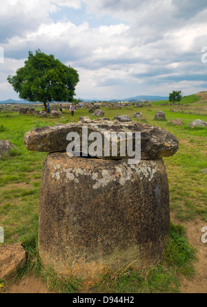 Plaine des Jarres sur plateau de Xieng Khuang, Phonsavan, Laos Banque D'Images