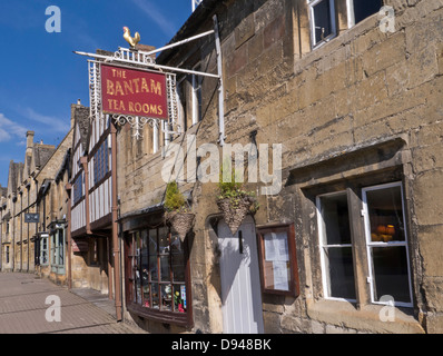 Les salons de thé Bantam dans High Street Chipping Campden UK Cotswolds Banque D'Images