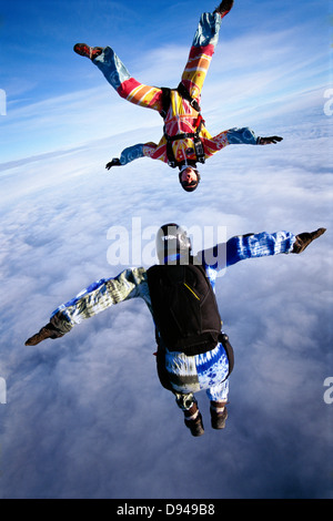 Les cavaliers de parachute, en Suède. Banque D'Images