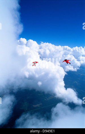 Les cavaliers de parachute, en Suède. Banque D'Images