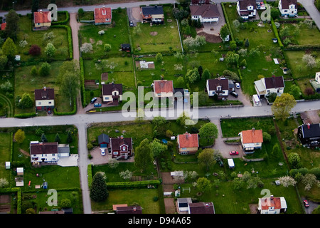 Quartier résidentiel, Vimmerby, Pays-Bas, Suède. Banque D'Images