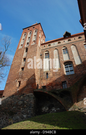 Kwidzyn.Pologne.Marienwerder. 14e siècle de style gothique en brique Ordensburg château de l'Ordre Teutonique Banque D'Images