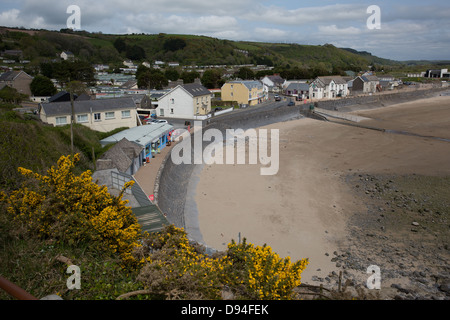 Pendine Sands Beach La baie de Carmarthen Carmarthen entre la Nouvelle-Galles du Sud et de Saundersfoot. Connu pour le Musée de la vitesse et de l'Organisation mondiale de la Banque D'Images