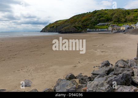 Pendine Sands Beach La baie de Carmarthen Carmarthen entre la Nouvelle-Galles du Sud et de Saundersfoot. Connu pour le Musée de la vitesse et de l'Organisation mondiale de la Banque D'Images