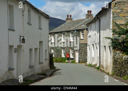 Le village de Rosthwaite, Borrowdale, Parc National de Lake District, Cumbria, Angleterre, Royaume-Uni Banque D'Images