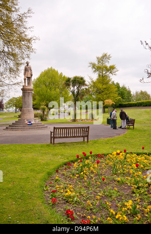 Statue du général Charles Gordon dans le Fort Jardins à Gravesend, Kent UK Banque D'Images