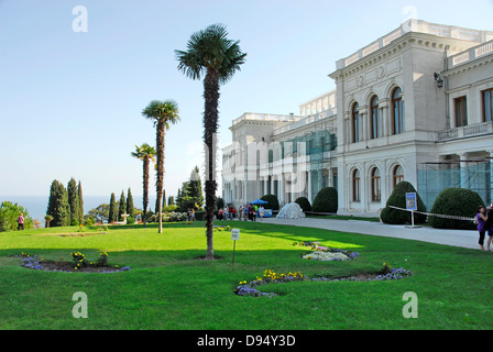 Le Palais de Livadia, une retraite d'été du dernier tsar russe russe, Nicolas II, et sa famille près de Yalt, Crimée, Mer Noire Banque D'Images