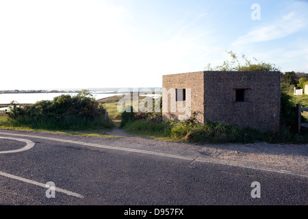 La seconde guerre mondiale, à la casemate 2 réserve naturelle Kench, Hayling Island Banque D'Images