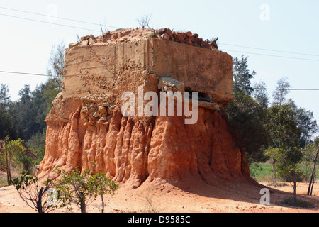 Un ancien bunker militaire. Jinning, Kinmen County, Taiwan Banque D'Images