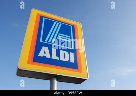 Supermarché Aldi sign Banque D'Images