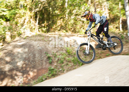 Ski sportif dans la Copa Santa Catarina de VTT 2012, valable à l'UCI Vtt Calendrier. Banque D'Images