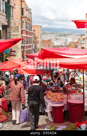 Marché Rodriguez, La Paz, Bolivie Banque D'Images