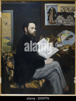 Emile Zola Edouard Manet 1868 XIX e siècle école française Musée d'Orsay - Paris Banque D'Images