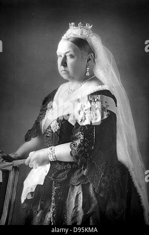 La reine Victoria (1819-1901) a partir de photo publié c1890. Woodburytype Banque D'Images