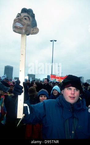 Arrêter la guerre en Irak avec la démo, Londres, Royaume-Uni. 15 février 2003. Banque D'Images