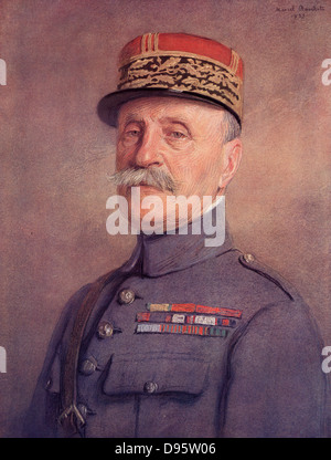 Ferdinand Foch (1851-1929) soldat français qui est entré dans l'armée en 1871. Directeur de l'Ecole de Guerre (1907-1911) L'École de guerre. Dans la première guerre mondiale, il a été nommé Chef d'état-major français en 1918. En mars 1918, il a été nommé commandant suprême des forces alliées. En 1925 comme un Foche Maréchal de France. Banque D'Images