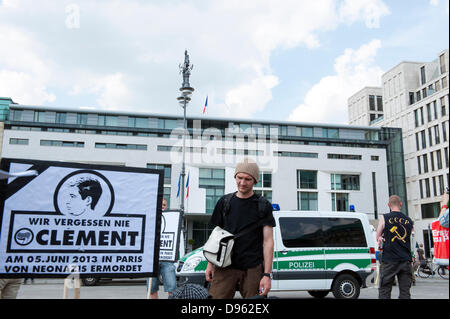 Berlin, Allemagne. Le 12 juin 2013. Manifestation à Berlin pour se souvenir de l'assassinat par Skin-Heads Ciment Méric, le 5 juin à Berlin. Credit : Crédit : Gonçalo Silva/Alamy Live News. Banque D'Images