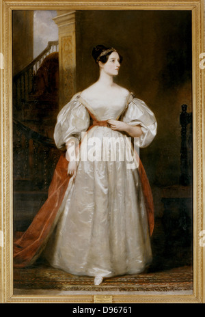 Augusta Ada, Comtesse de Lovelace (1815-1852) mathématicien et écrivain anglais. Fille du poète Byron. Ami de Charles Babbage. Programme conçu pour son moteur d'analyse. Portrait par Margaret Carpenter. Banque D'Images