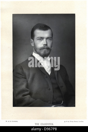 Nicolas II (1868-1918), Tsar de Russie de 1894. Photographie de lui comme Tsarevich c1890 Banque D'Images