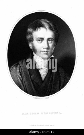 John Frederick Herschel (1792-1871) astronome anglais et scientifique, comme un jeune homme. Gravure Banque D'Images