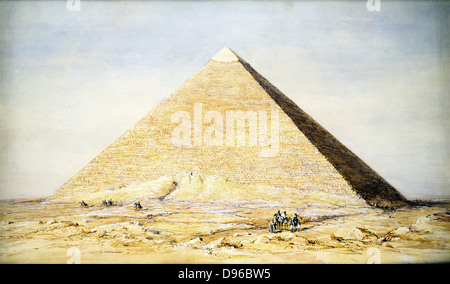La grande pyramide de Chéops (Khéops)à Gizeh (Gizeh) : Coupe ...