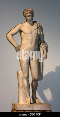 'Les jardins de Kew Hermes. Statue d'Hermès, le dieu patron du gymnase. Romain, 1er siècle de notre ère copie d'un original grec de 330-300 BC. Banque D'Images