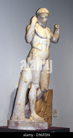 'Les jardins de Kew Hermes. Statue d'Hermès, le dieu patron du gymnase. Romain, 1er siècle de notre ère copie d'un original grec de 330-300 BC. Banque D'Images