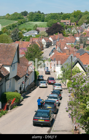 Kersey village historique dans le Suffolk, UK. Banque D'Images