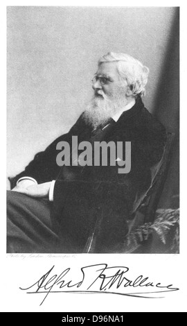 Alfred Russel Wallace (1823-1913) naturaliste britannique né en gallois. Edward Clodd de "pionniers de l'évolution', London,1908 Banque D'Images