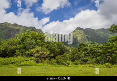 Montagnes Ko'olau Kaneohe, Hawaii, Oahu Banque D'Images