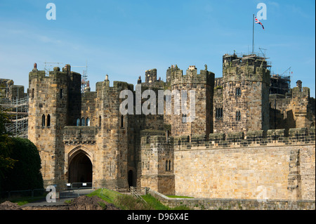 Château d'Alnwick, Alnwick, Northumberland, Angleterre, Grande-Bretagne, Europe, Harry Potter , Schloss, château d'Alnwick, Alnwick, Northu Banque D'Images