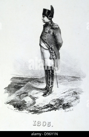 Napoléon Ier (1769-1821) en 1805. Gravure Banque D'Images