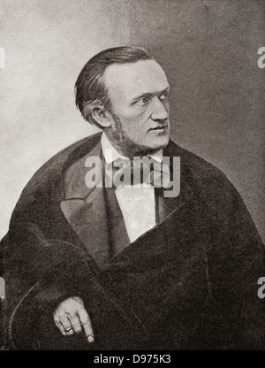 Wilhelm Richard Wagner, 1813 - 1883. Compositeur allemand, directeur de théâtre, orchestre et polémiste. Banque D'Images