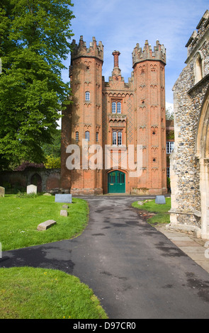 Doyenné Tower, construit en 1495 par l'Archidiacre, Pykeham Hadleigh, Suffolk, Angleterre Banque D'Images