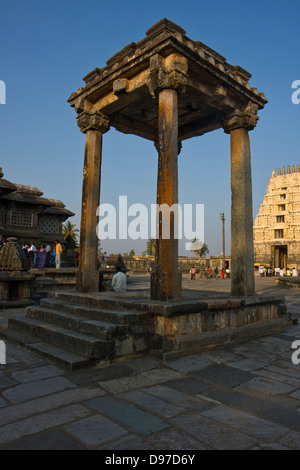 L'Asie, l'Inde, Karnataka, Belur, Temple Chennakeshava Banque D'Images
